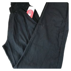 NWT Chefworks black elastic waist chef pants sz S